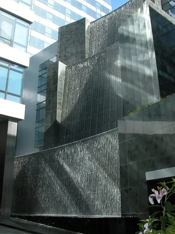 Granite waterwall at the Four Seasons Miami